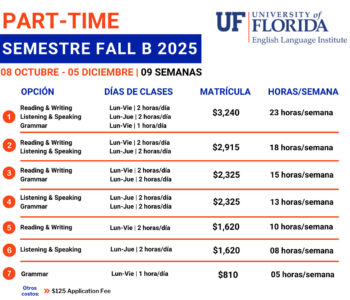 PART-TIME FALL B 2025 University Florida